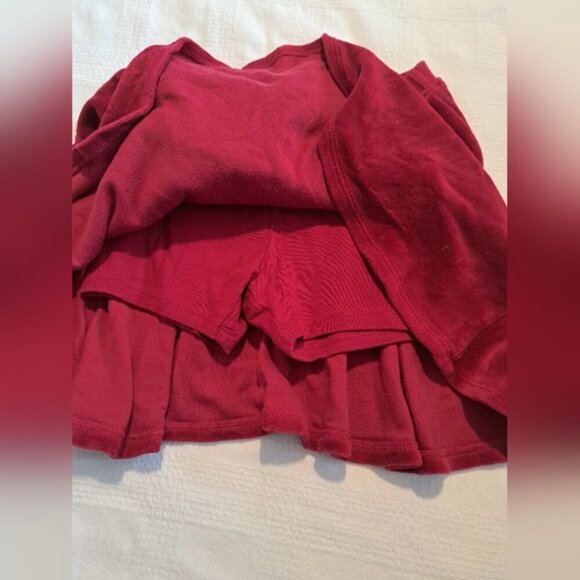 Gymboree girls size 7-8 red velour jacket & skirt long sleeve shirt, VGUC - Picture 4 of 12